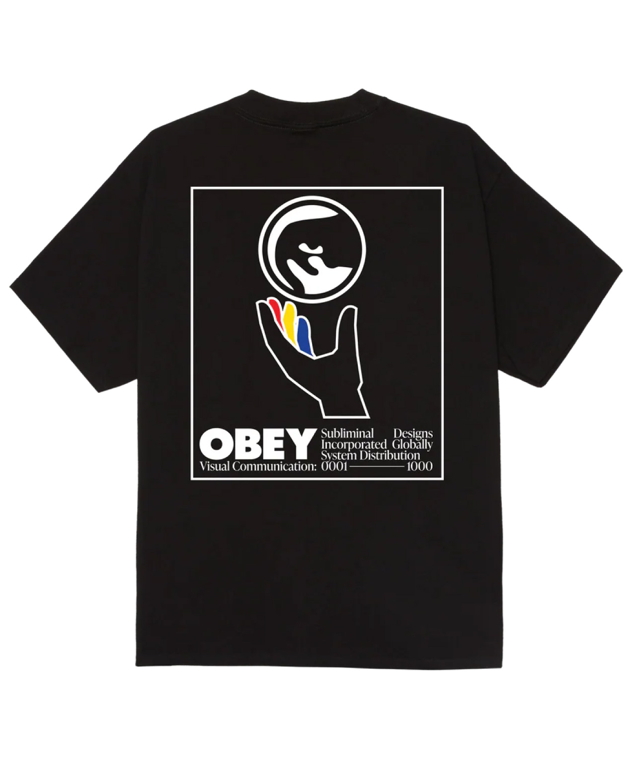 OBEY GLOBAL SYSTEMS TEE BLACK