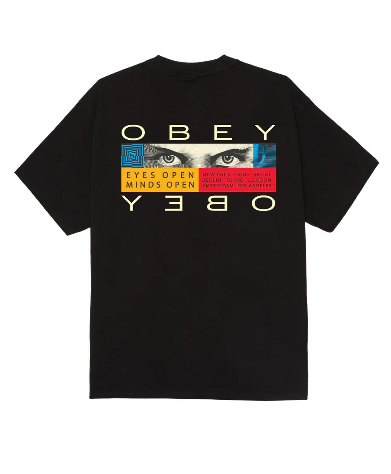 OBEY EYES OPEN TEE BLACK