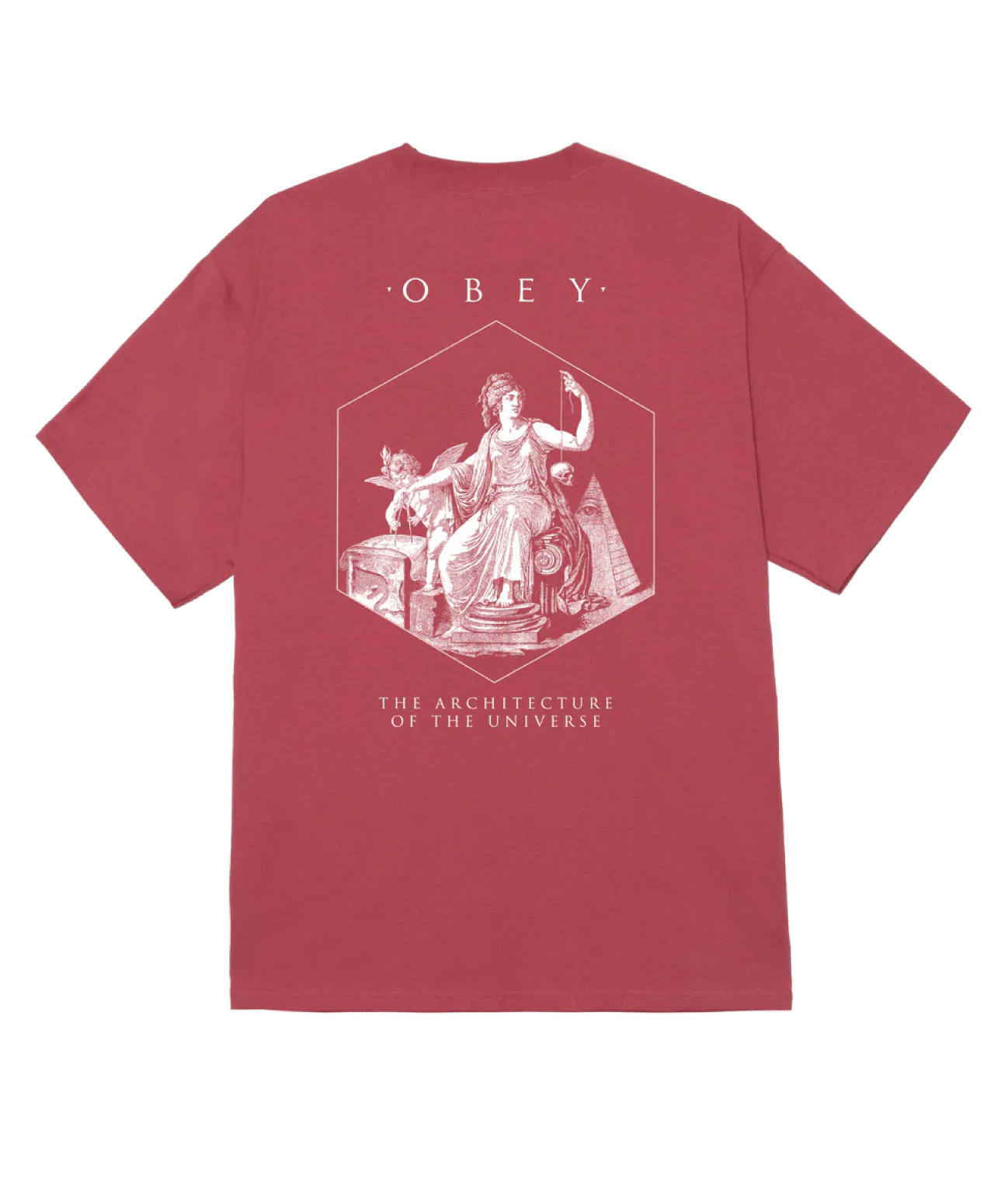 OBEY ARCHITECTURE OF THE UNIVERSE TEE MINERAL RED
