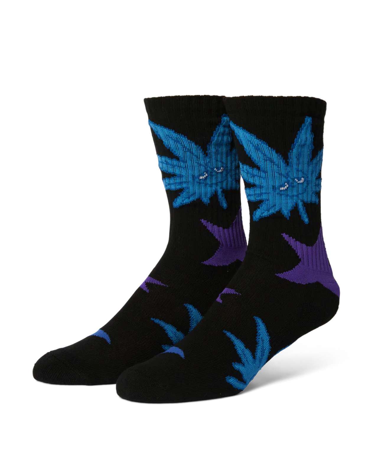 HUF GREEN BUDDY STAR SIGN SOCKS BLACK