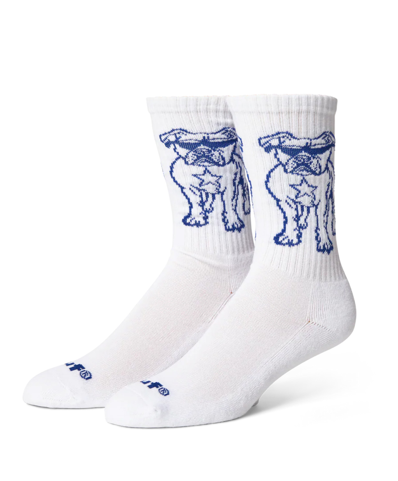 HUF STAR PUP CREW SOCKS WHITE