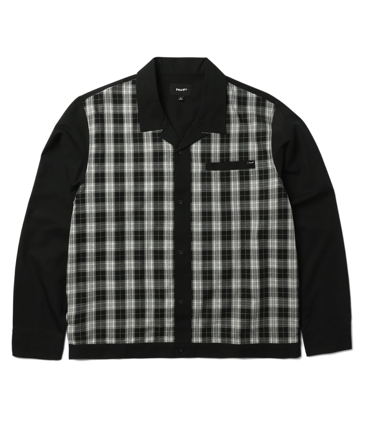 HUF COOLIDGE PLAID SHIRT BLACK