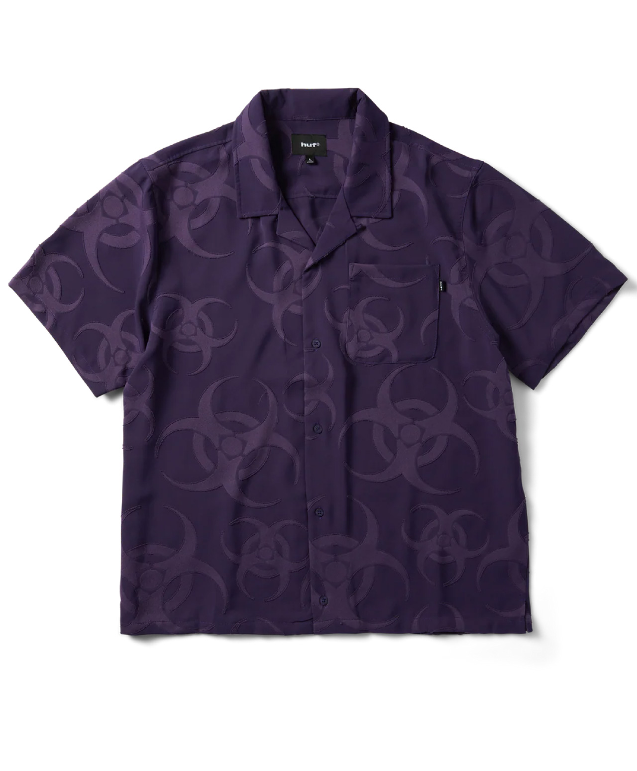 HUF SECTOR JACQUARD SHIRT DARK BERRY