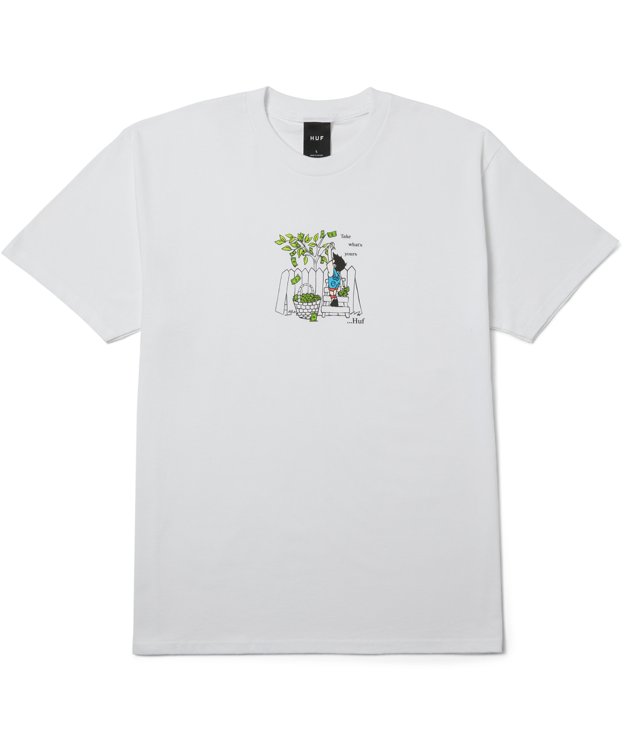 HUF TAKE YOURS TEE WHITE