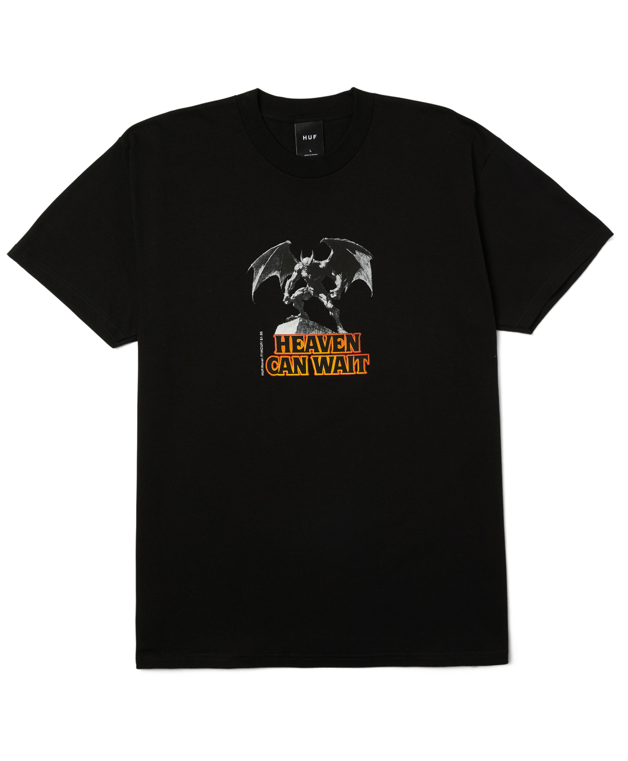 HUF HEAVEN CAN WAIT TEE BLACK