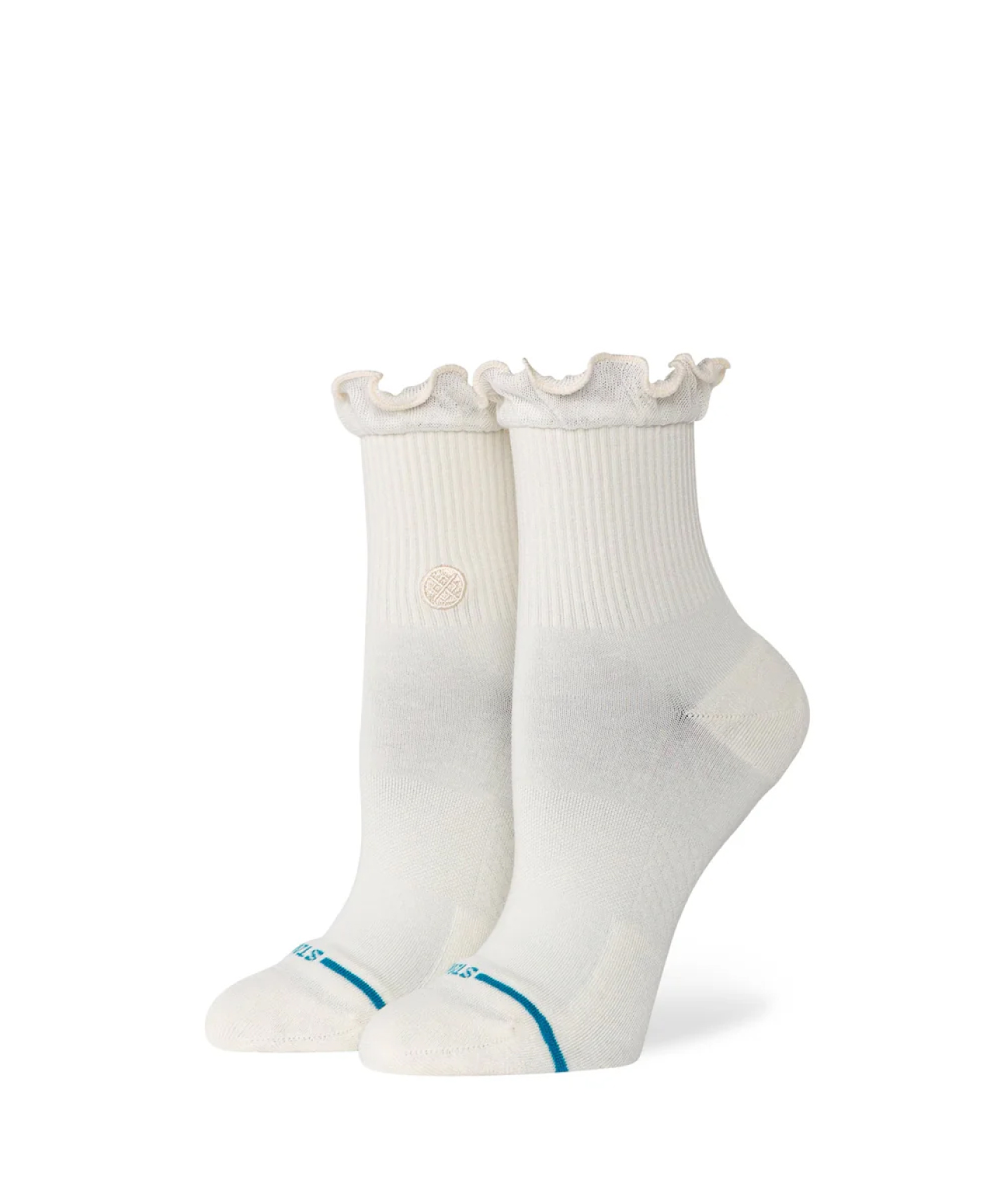 STANCE RUFFLE ICON QUARTER SOCKS IVORY