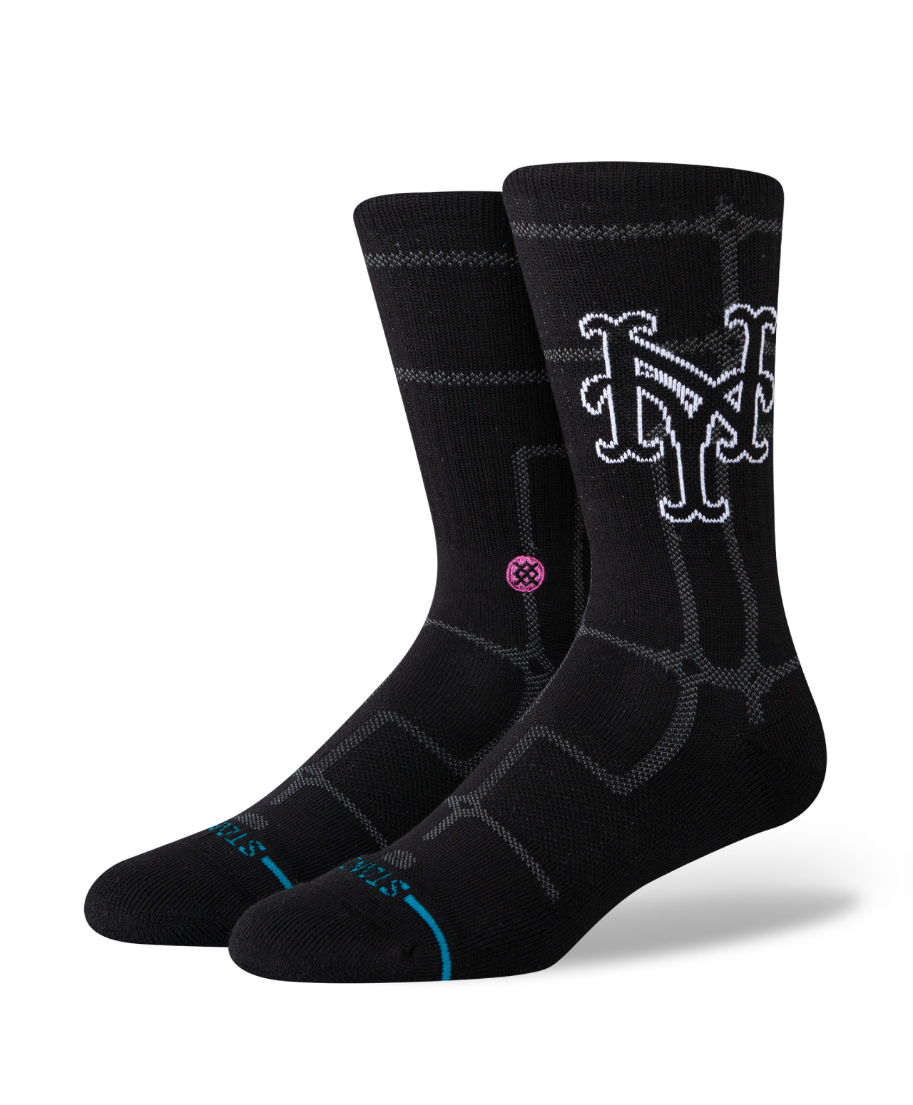 STANCE X MAJOR LEAGUE BASEBALL METS TS CREW SOCKS BLACK