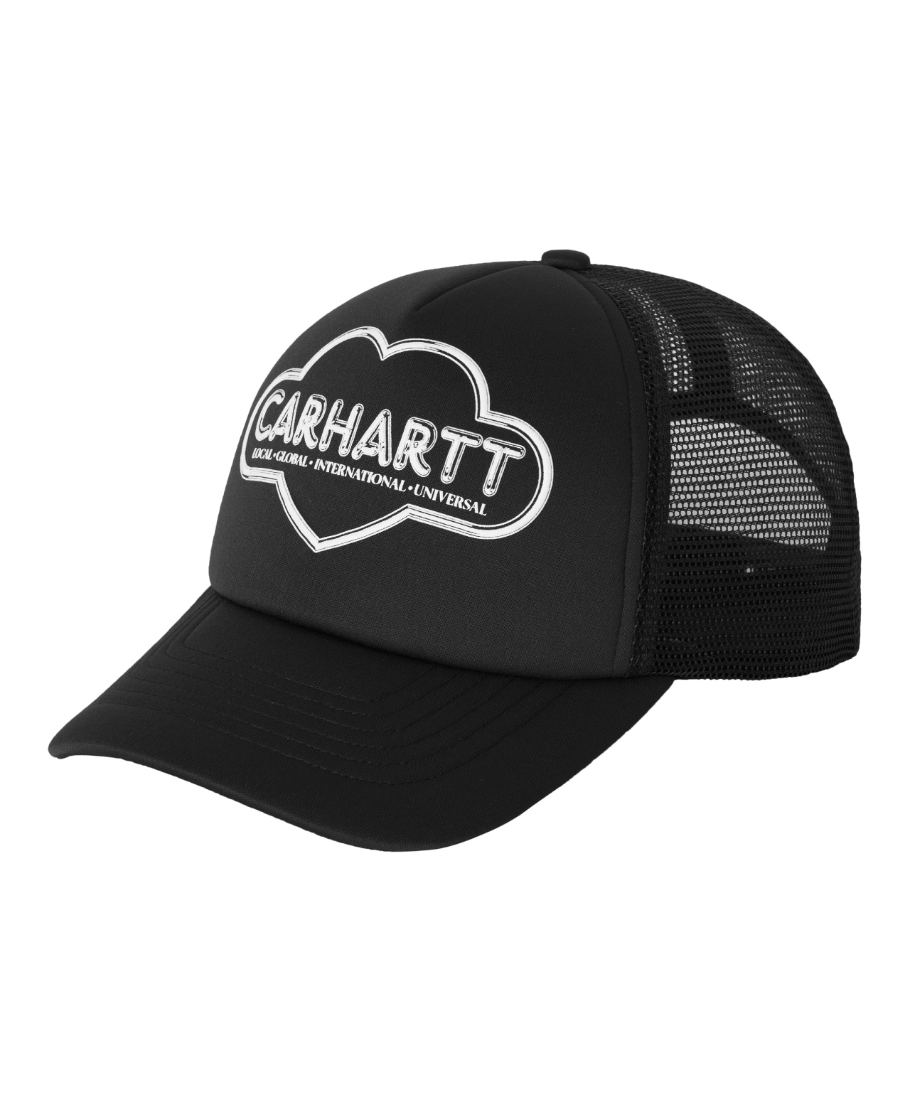 CARHARTT WIP CLOUD HEART TRUCKER CAP BLACK