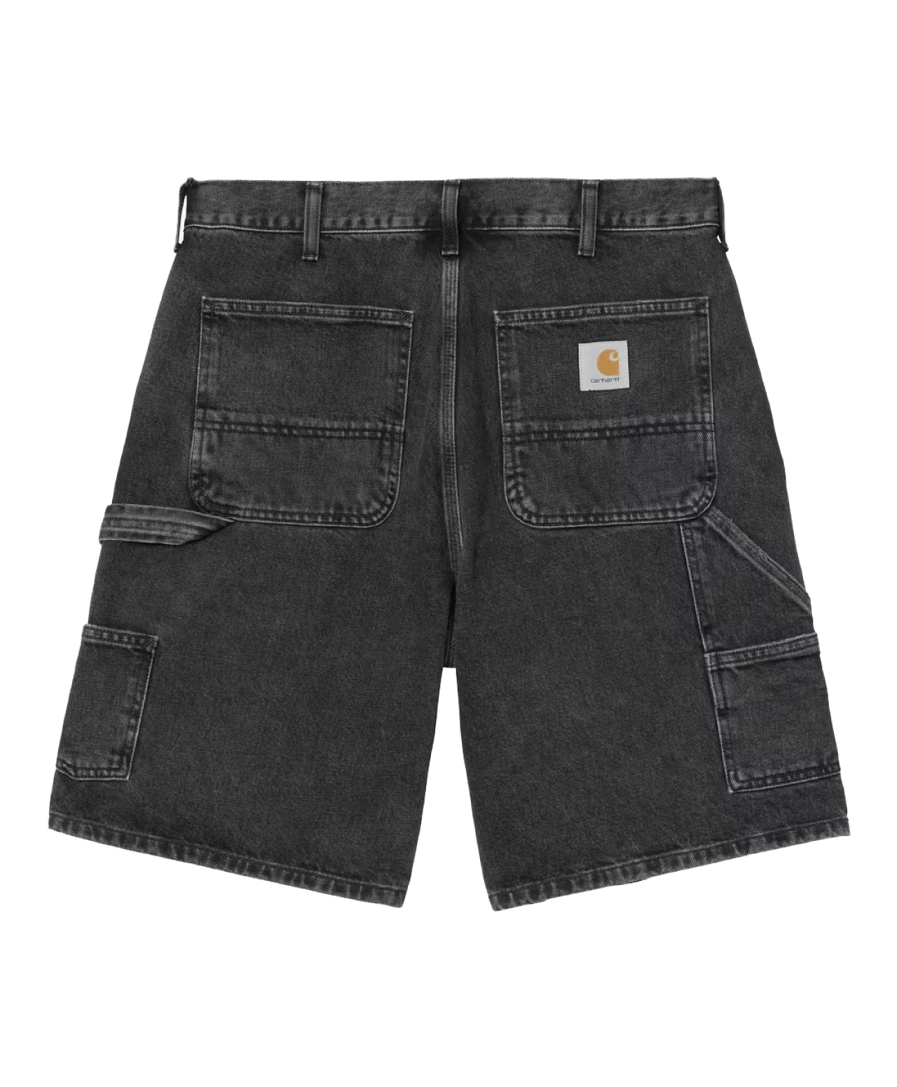 CARHARTT WIP DOUBLE KNEE SHORT BLACK STONE WASHED