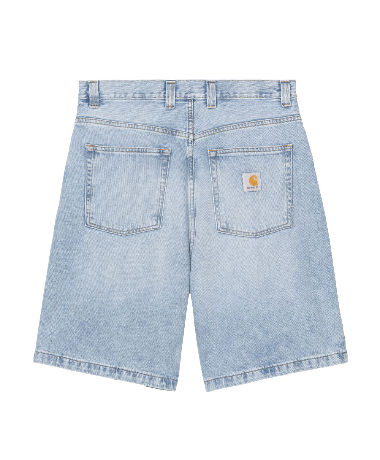 CARHARTT WIP BRANDON SHORT BLUE HEAVY WORN BLEACHED