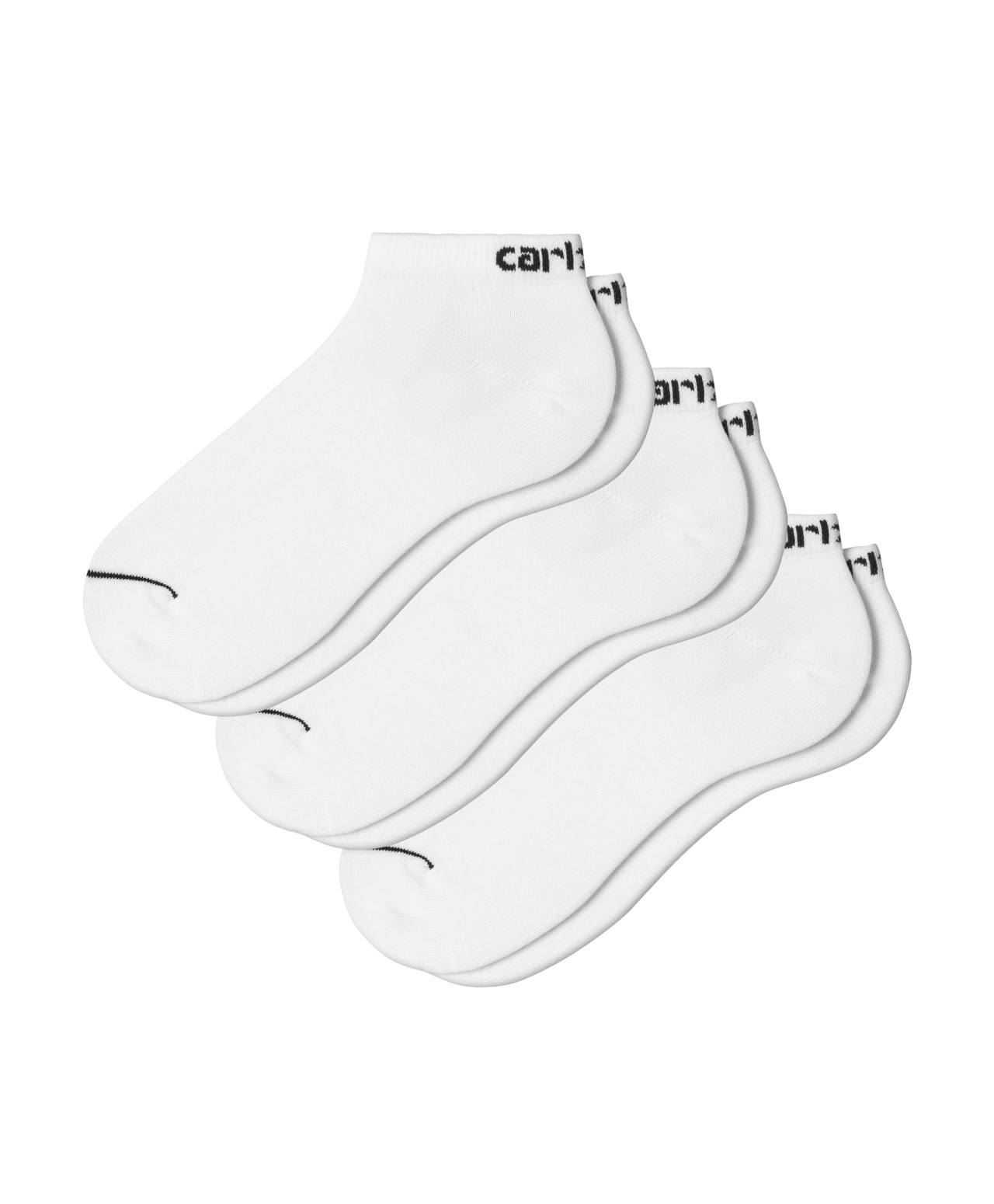 CARHARTT WIP SCRIPT SNEAKERS SOCKS 3-PACK WHITE/BLACK