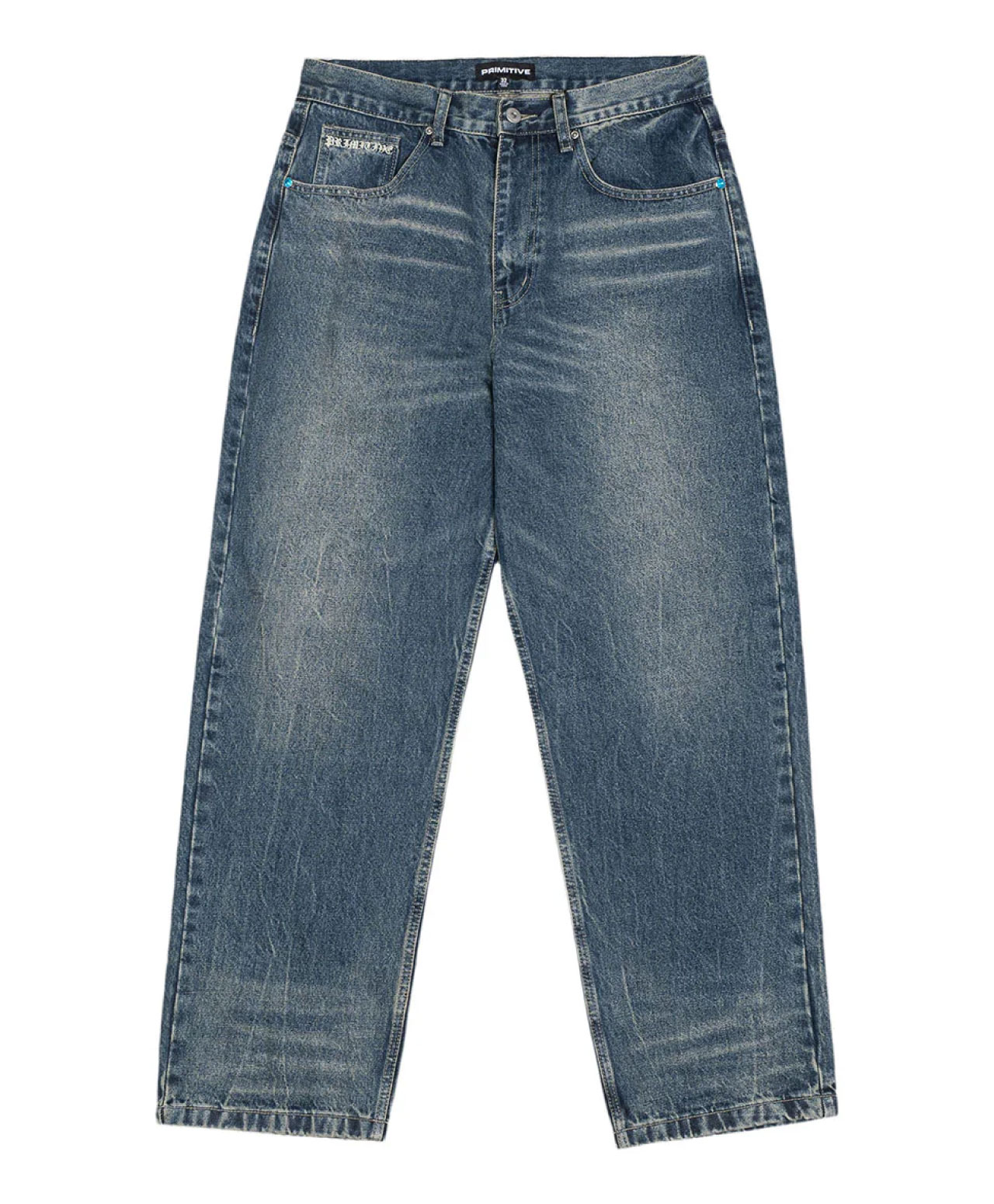 PRIMITIVE SHIBUYA 5 POCKET DENIM PANTS BLUE