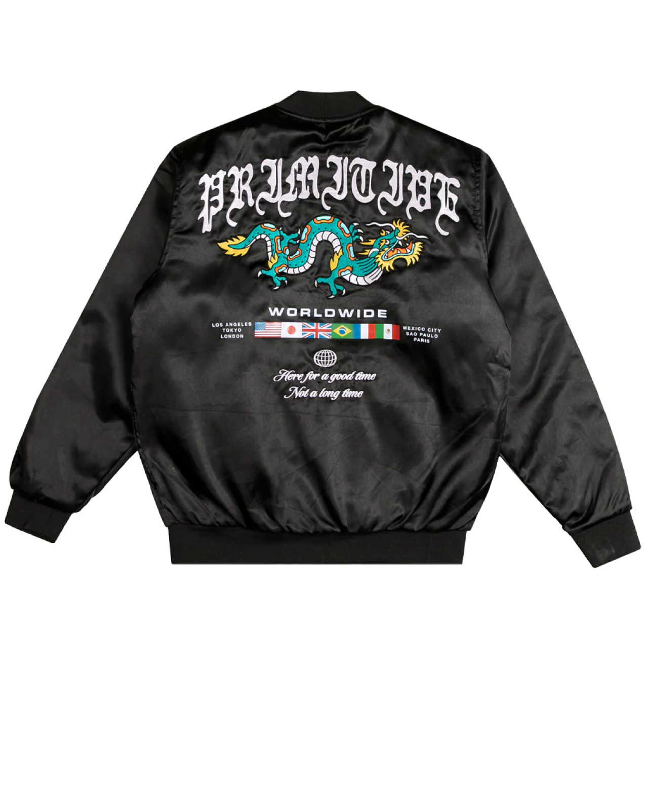 PRIMITIVE CAPITAL BOMBER JACKET BLACK
