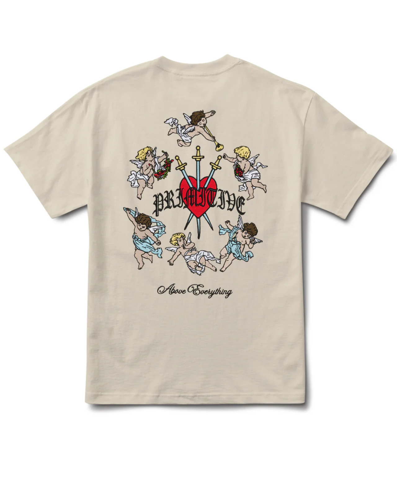 PRIMITIVE TRIUMPH HEAVYWEIGHT TEE CREAM
