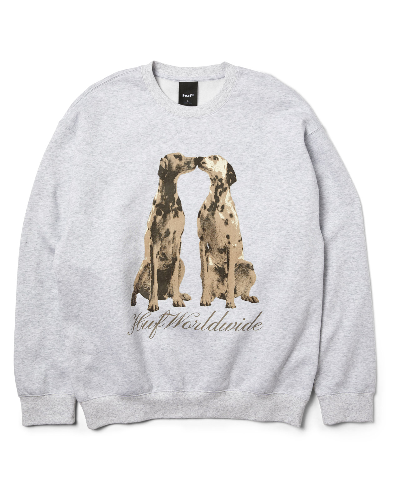HUF DOGGED CREW HEATHER GREY