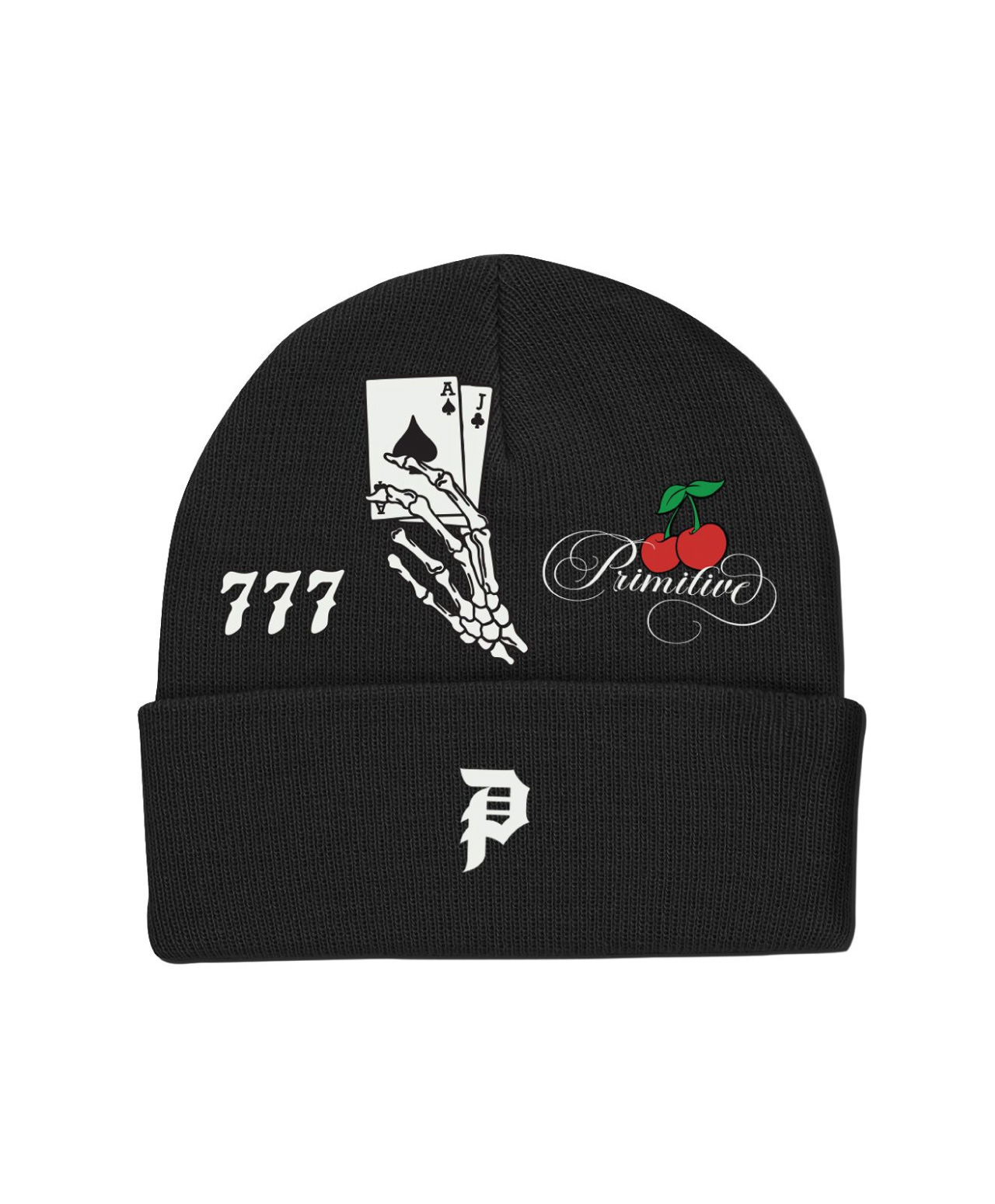 PRIMITIVE BLACKJACK BEANIE BLACK