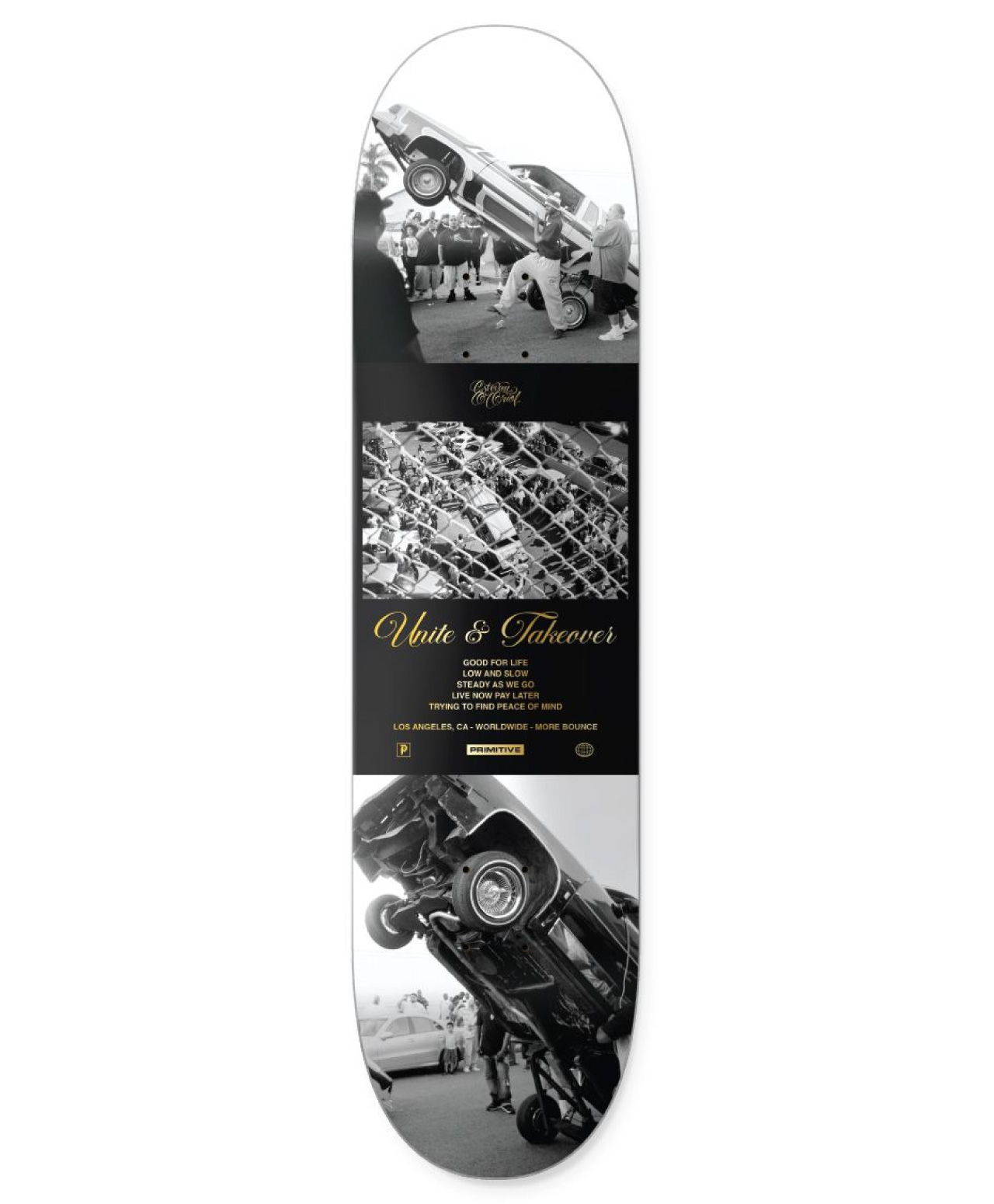 PRIMITIVE BOUNCE SKATE DECK 8.125 BLACK