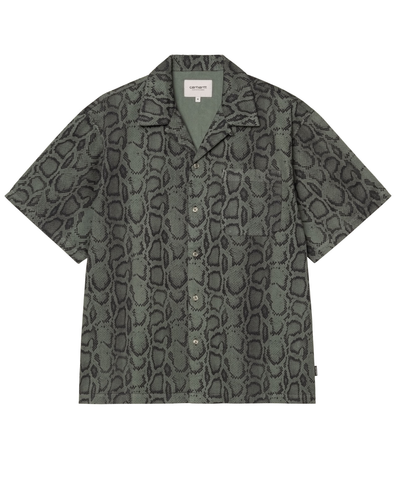 CARHARTT WIP SNAKE CAMO SHIRT LEAF GARMENT DYED