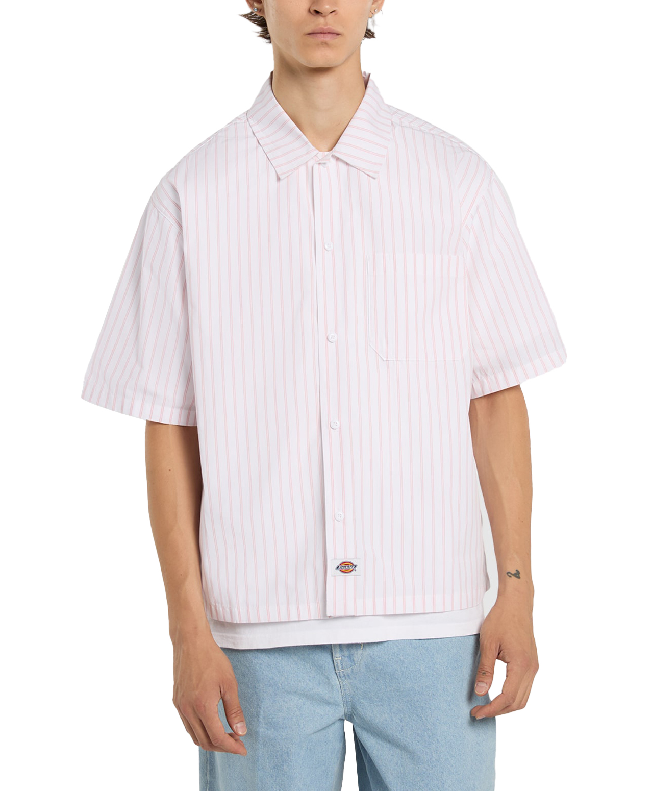 DICKIES VENEDOCIA STRIPE SHIRT WHITE