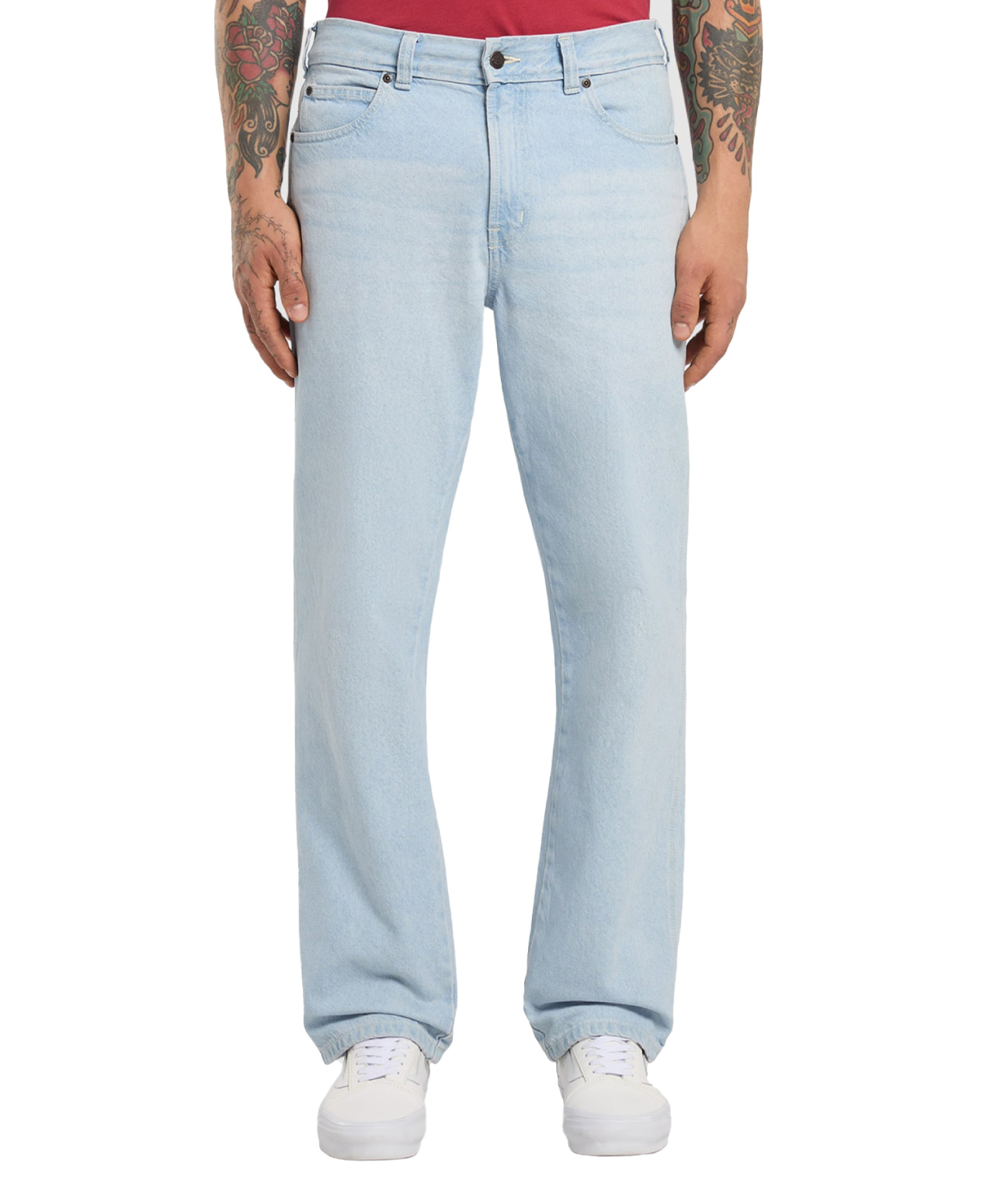 DICKIES 954 RELAXED STRAIGHT WORK DENIM PANTS FOG BLUE