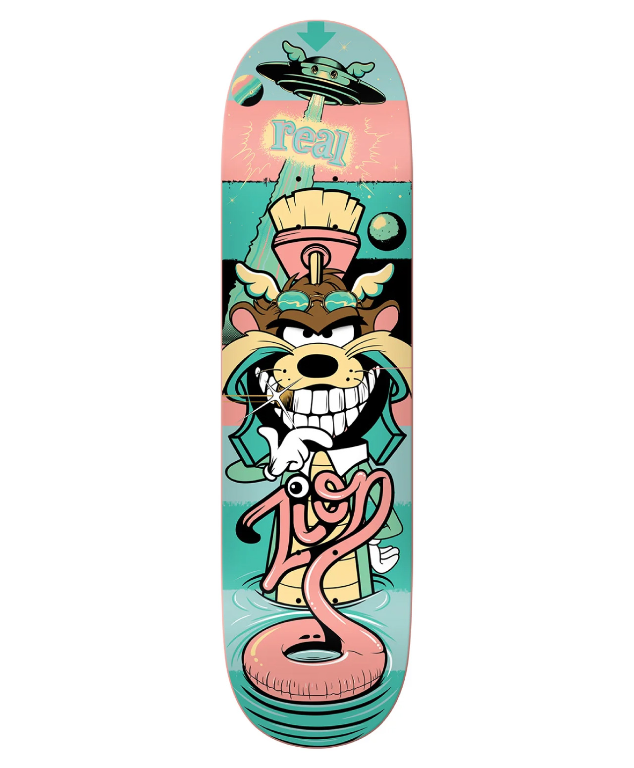 REAL X D-FACE ZION SKATE DECK 8.5 MULTI