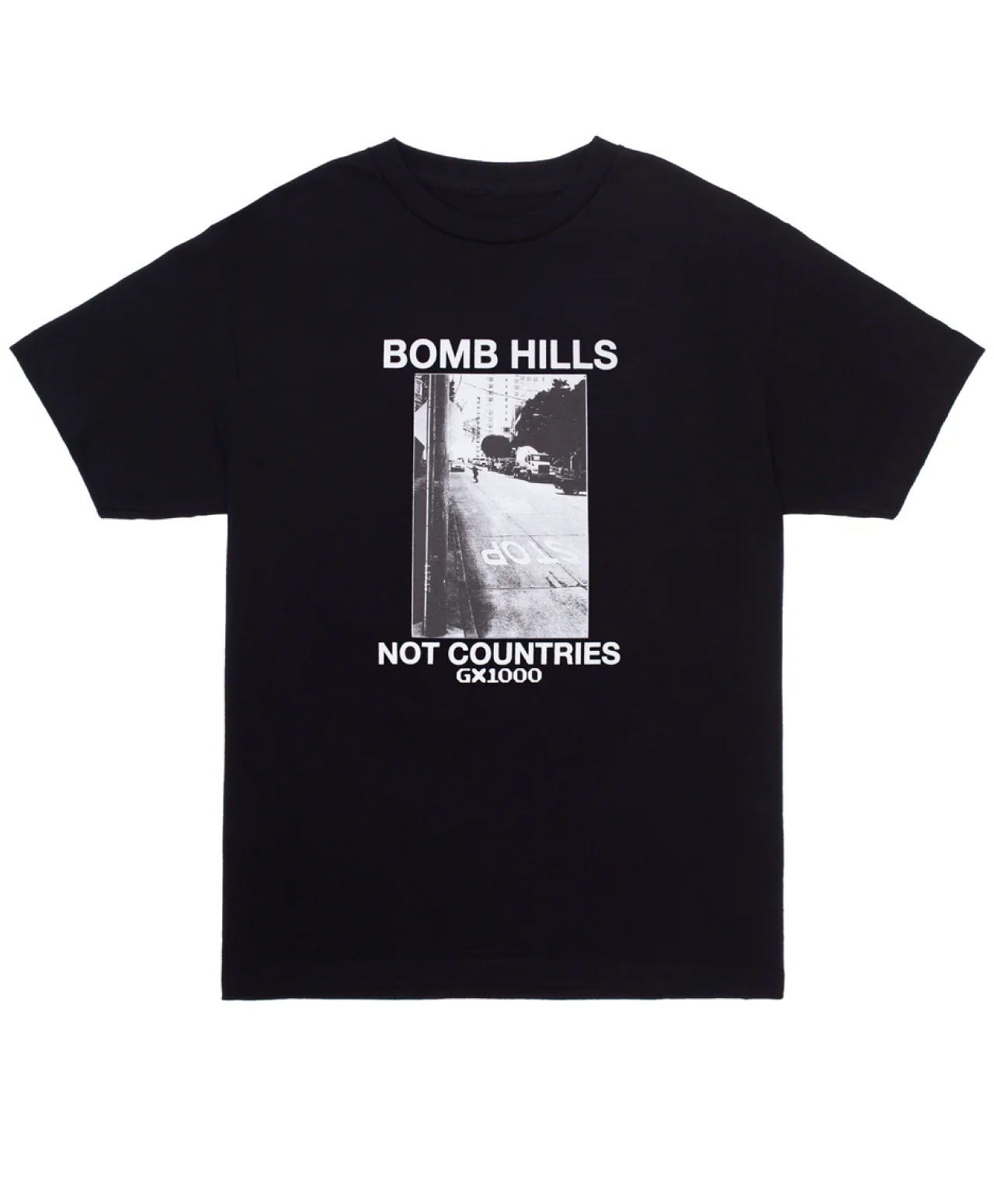 GX1000 BOMB HILLS TEE BLACK/WHITE