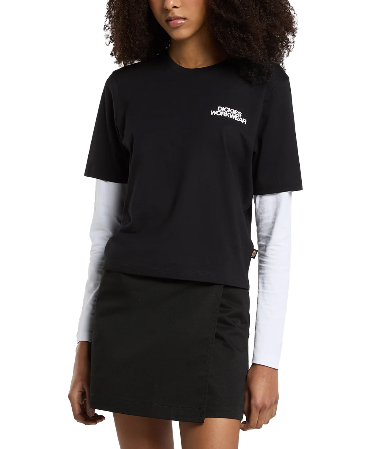 DICKIES WOMENS UNION WRAP SKIRT BLACK