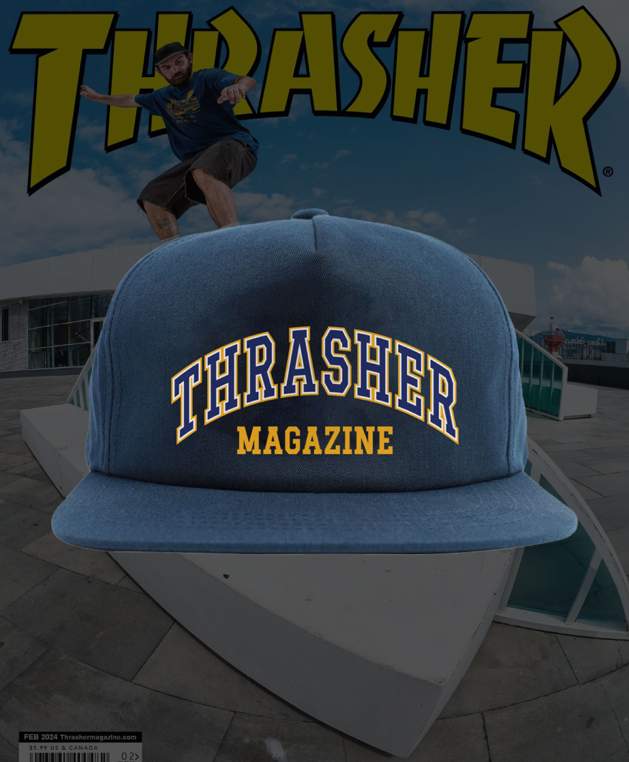 THRASHER DROPOUT SNAPBACK NAVY