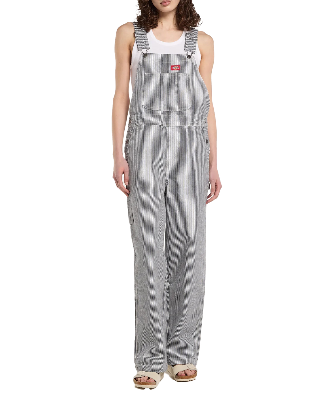 DICKIES WOMENS HICKORY BIB RETRO INDIGO