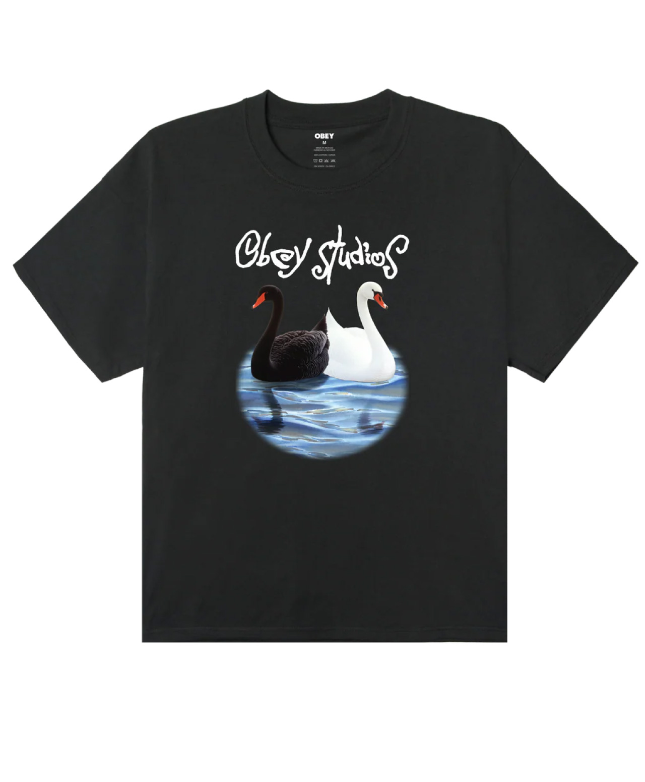OBEY STUDIOS SWAN TEE VINTAGE BLACK