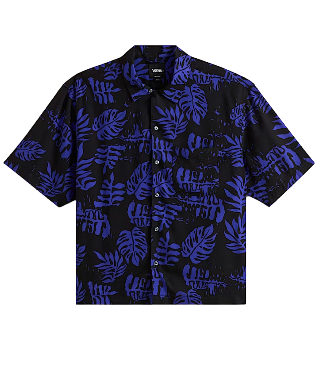 VANS VAN DOREN PRINTED CAMP SHIRT ROYAL COBALT