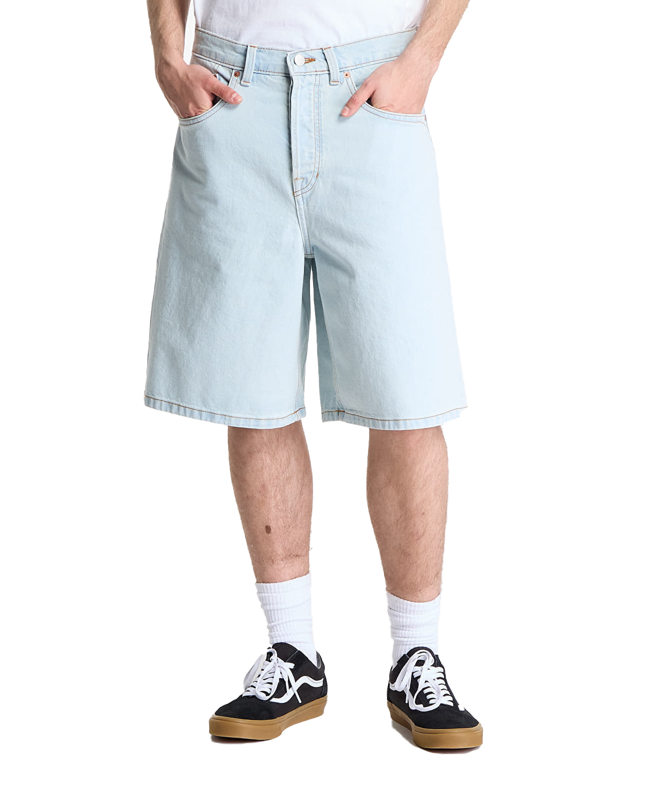 VANS LX CHECK-5 BAGGY DENIM SHORT BLUE ICE