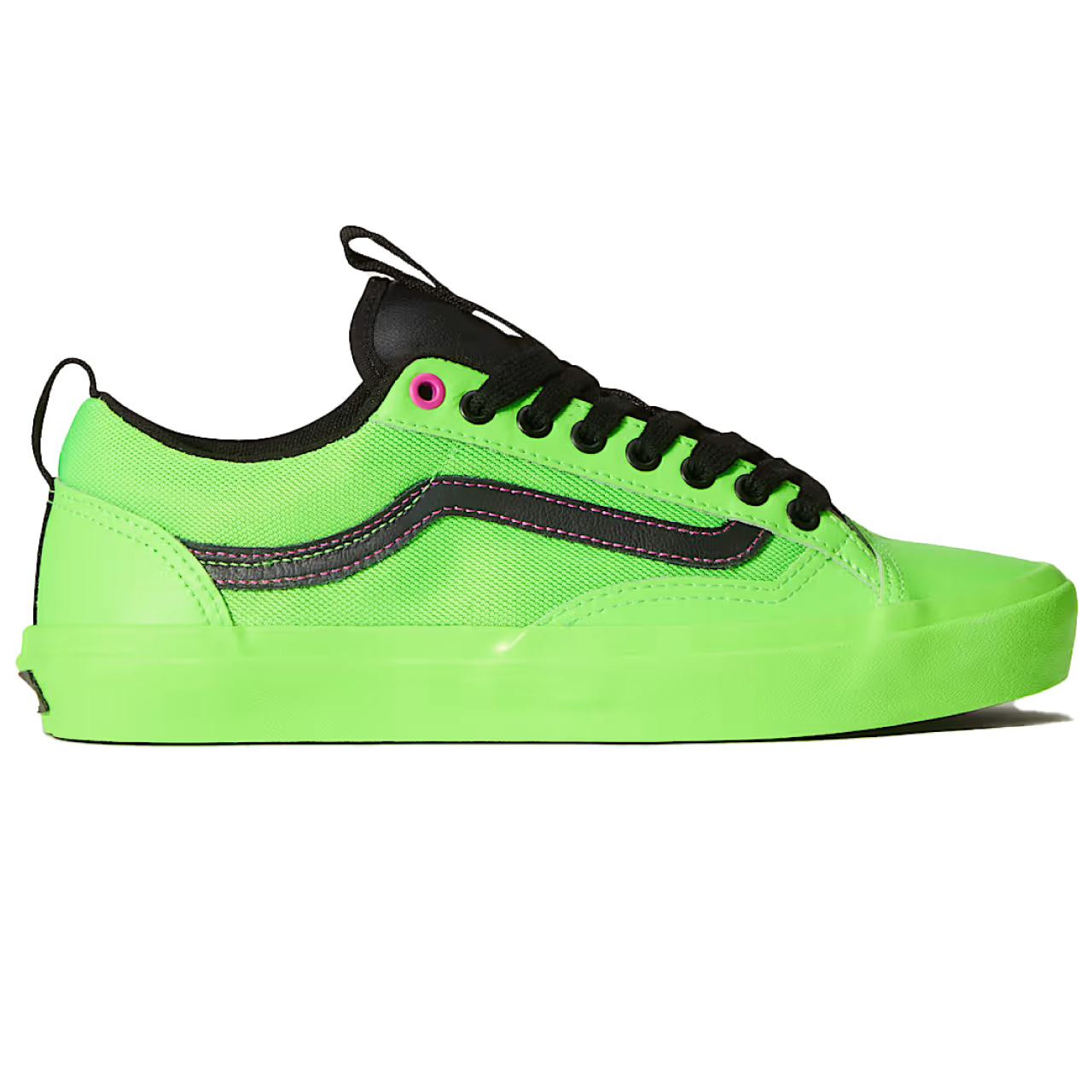 VANS SKATE OLD SKOOL 36+ ACID AIRBRUSH BLACK/GREEN GECKO