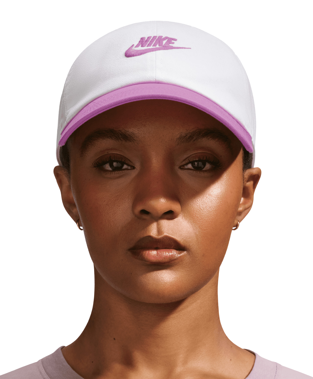 NIKE CLUB UNSTRUCTURED FUTURA WASH CAP WHITE/LIGHT MAGENTA