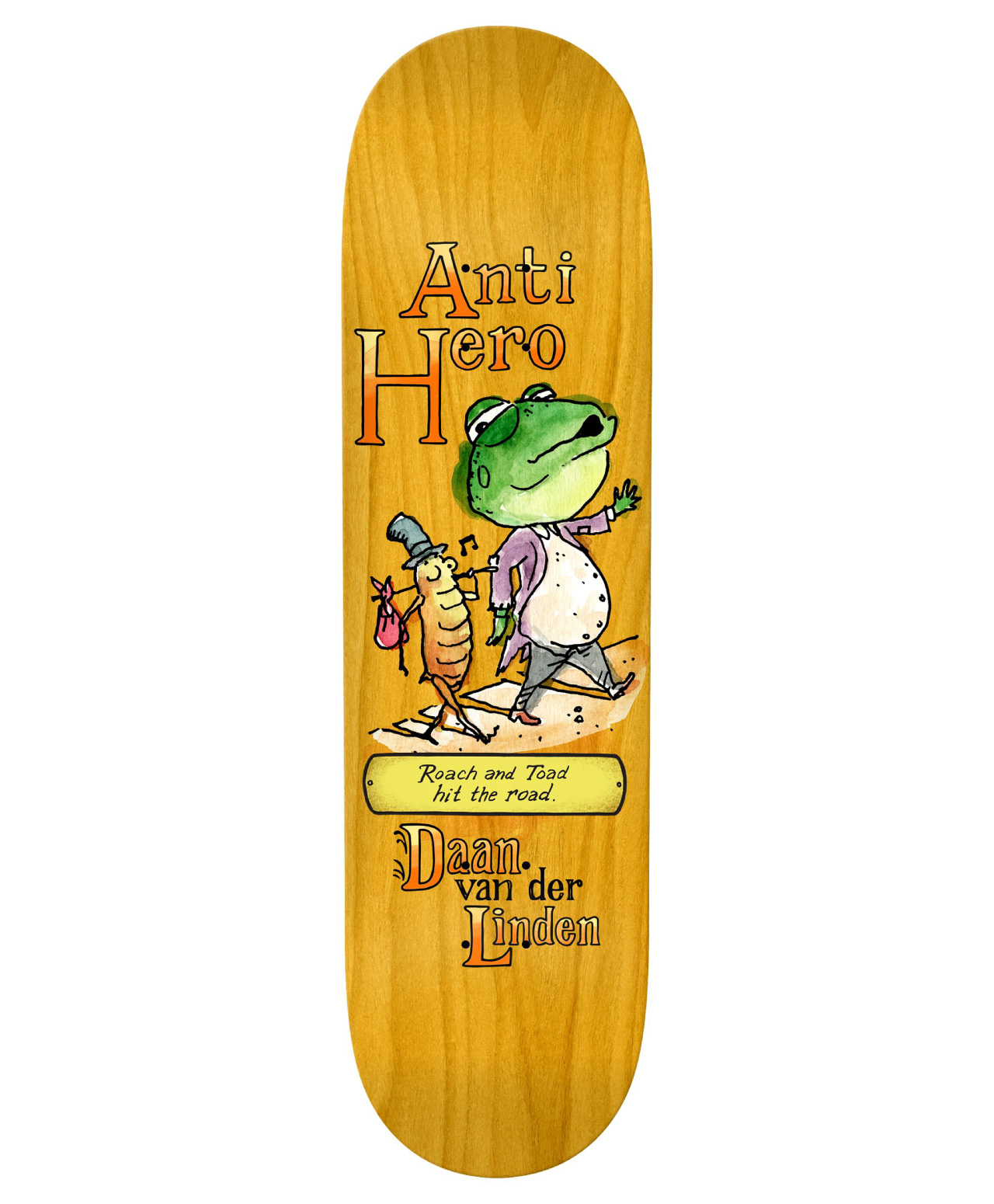 ANTIHERO DAAN ROACH AND TOAD SKATE DECK 8.28 MULTI