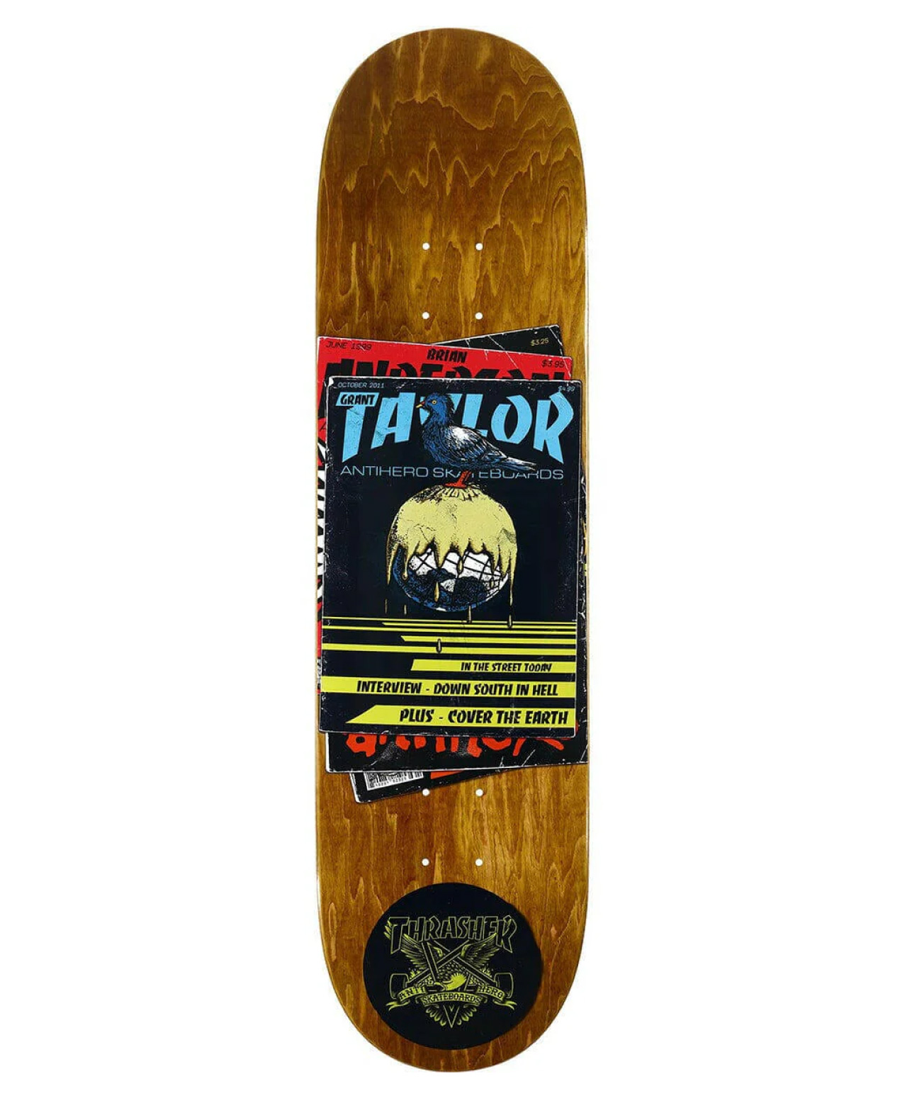 ANTIHERO GRANT THRASHER COLLAB SKATE DECK 8.38 MULTI