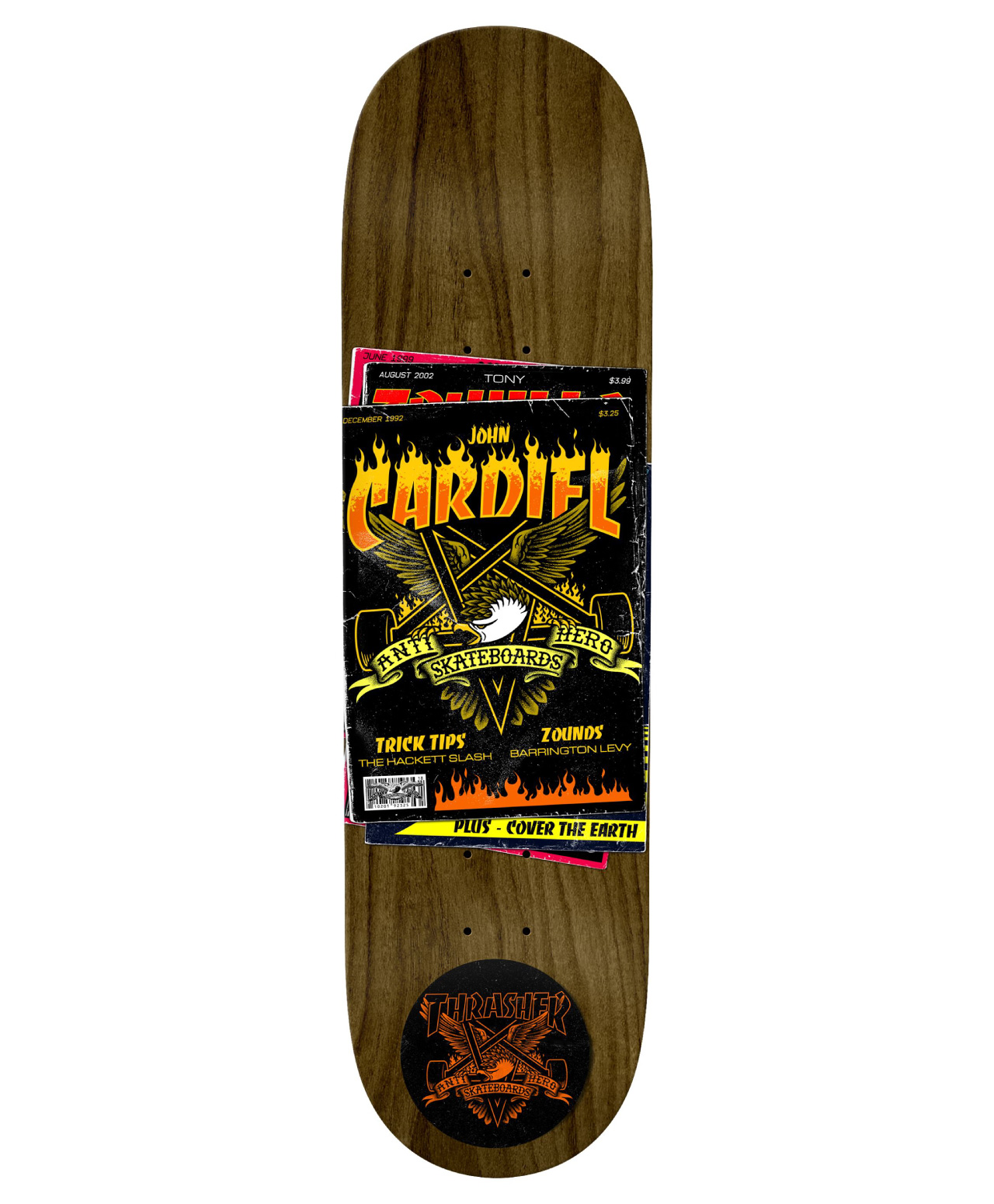 ANTIHERO CARDIEL THRASHER COLLAB SKATE DECK 8.62 MULTI