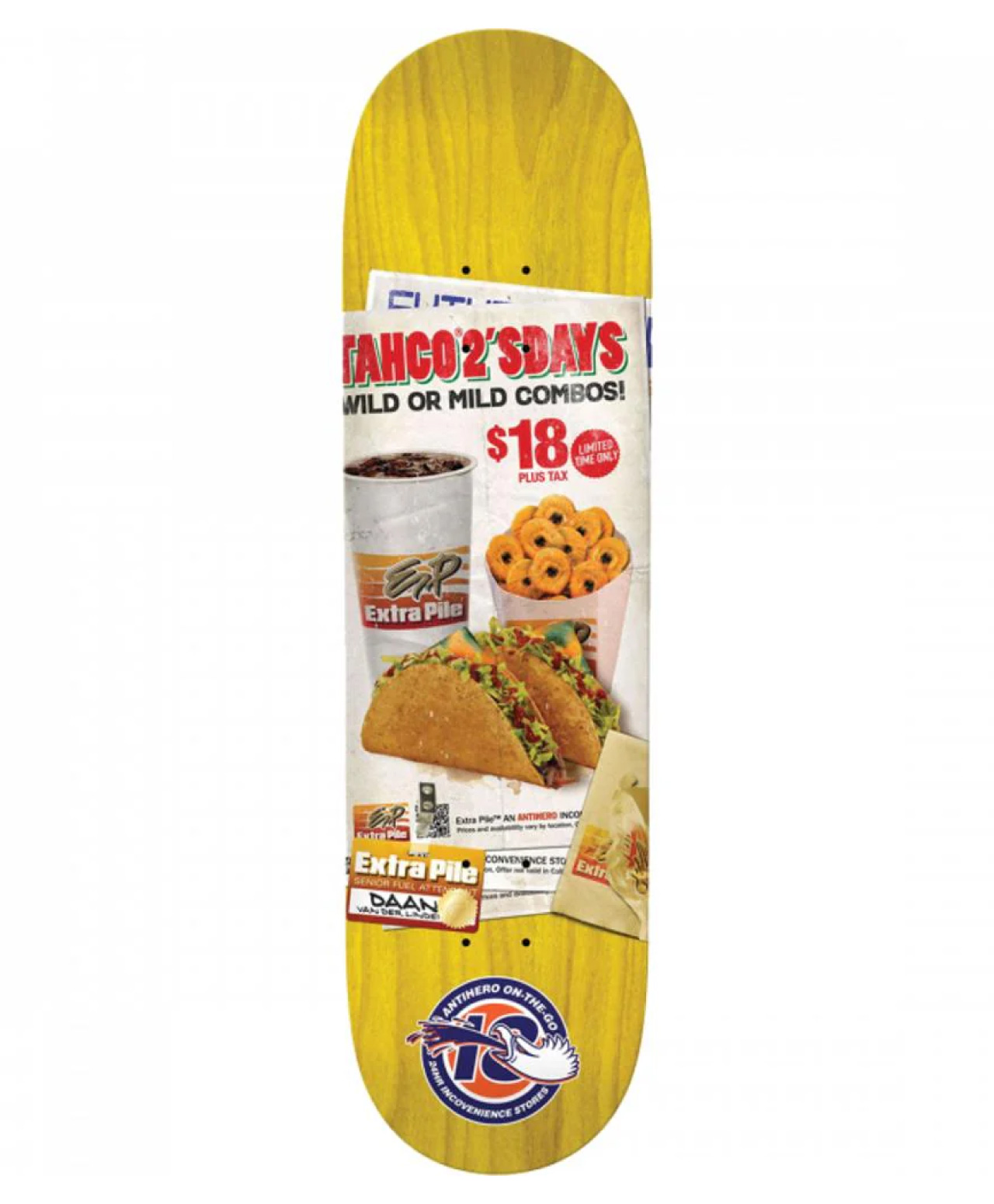 ANTIHERO ARTIFICIAL INGREDIENTS DAAN SKATE DECK 8.38 MULTI