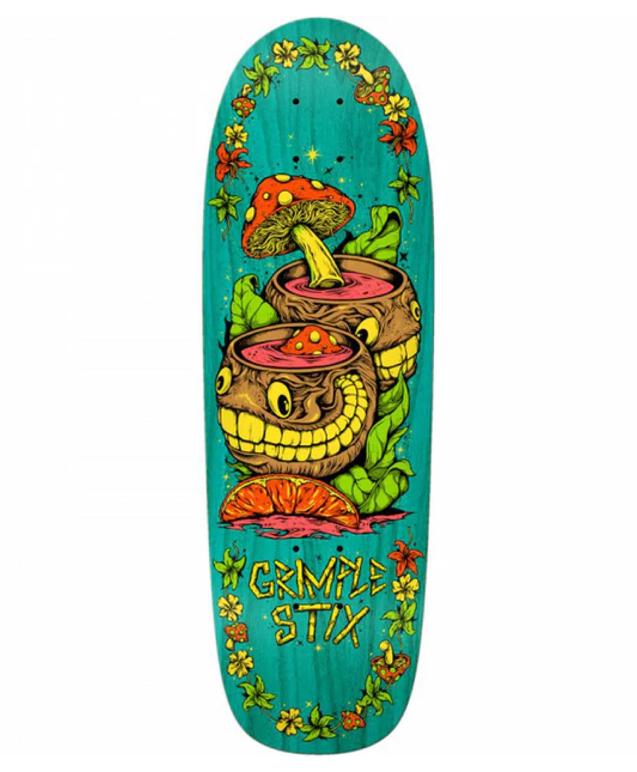 ANTIHERO GRIMPLE ON VACATION MINI SKATE DECK 8 MULTI