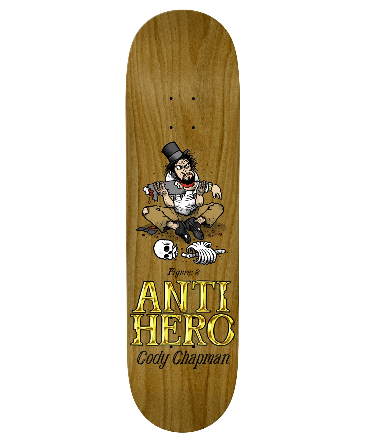 ANTIHERO EAT THE RICH CHAPMAN SKATE DECK 8.32 MULTI