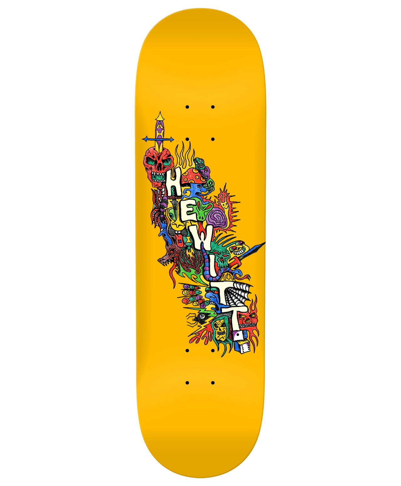 ANTIHERO CASCADE HEWITT SKATE DECK 8.65 MULTI