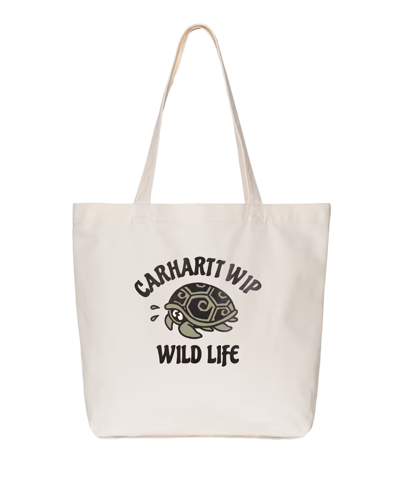 CARHARTT WIP CANVAS GRAPHIC TOTE BAG WILD LIFE PRINT/NATURAL