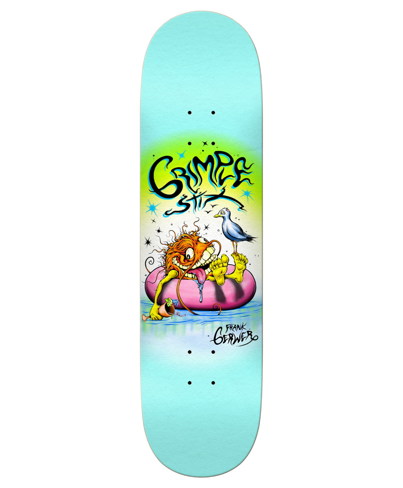 ANTIHERO GERWER GRIMPLE BEACH SKATE DECK 8.25 MULTI
