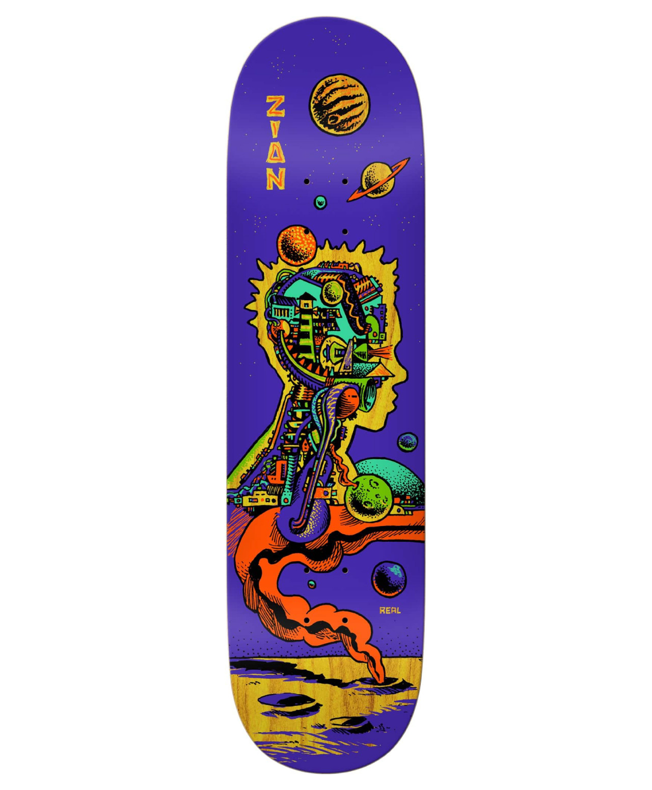 REAL ARTIFICIAL ZION TRUE FIT SKATE DECK 8.38 MULTI