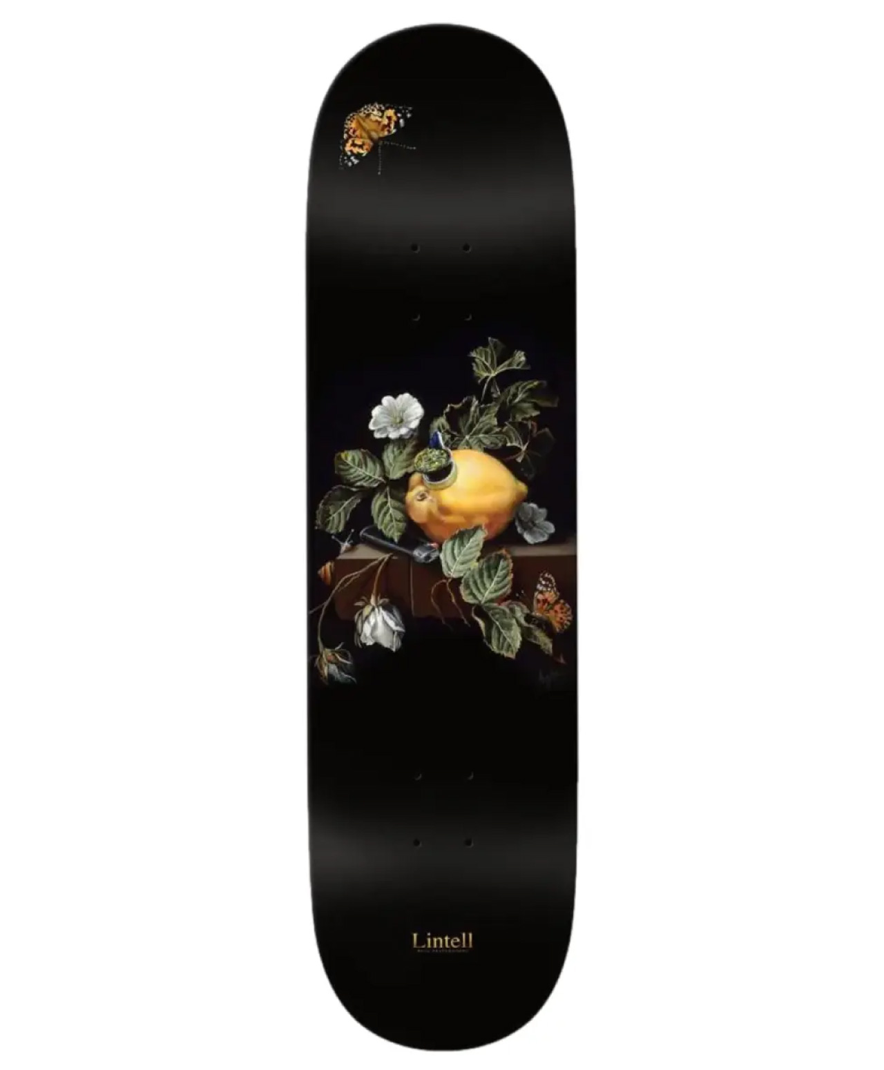 REAL BY KATHY AGER LINTELL SKATE DECK 8.38 BLACK