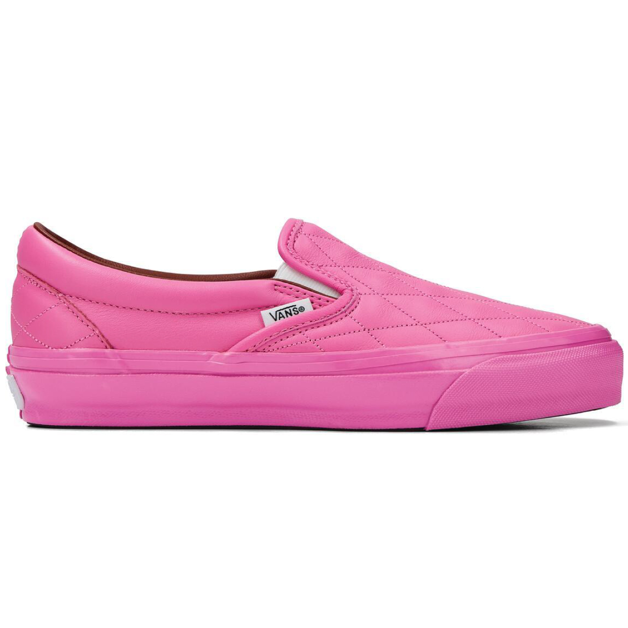 VANS LX CLASSIC SLIP-ON 98 QUILTED LEATHER PINK