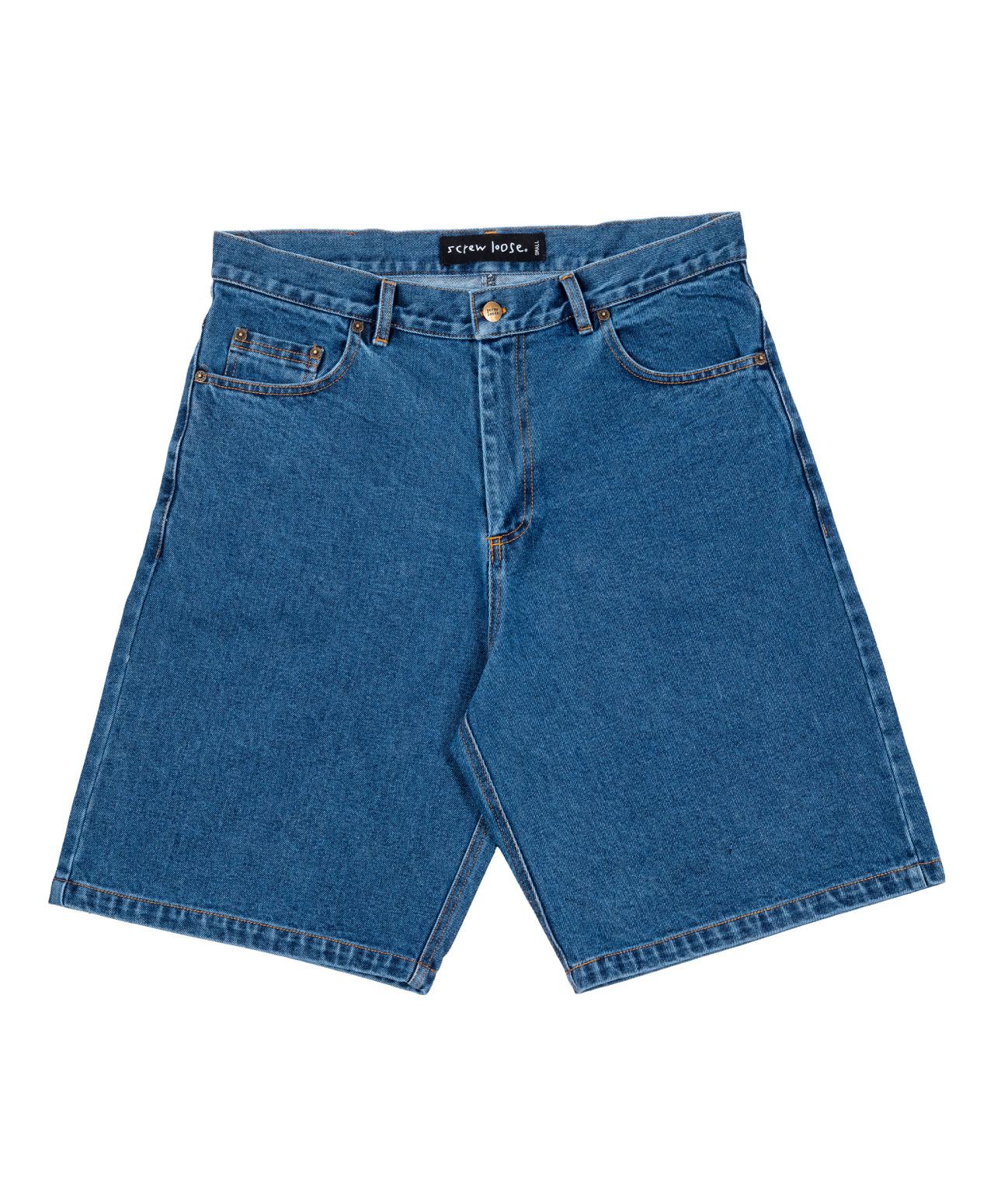 SCREW LOOSE BARREL SHORTS DENIM