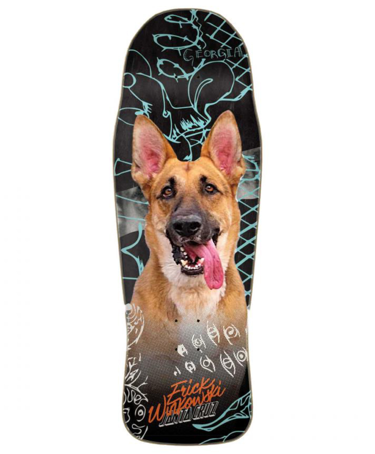 SANTA CRUZ WINKOWSKI TRIBUTE PRO SHAPED SKATE DECK 10.34 MULTI