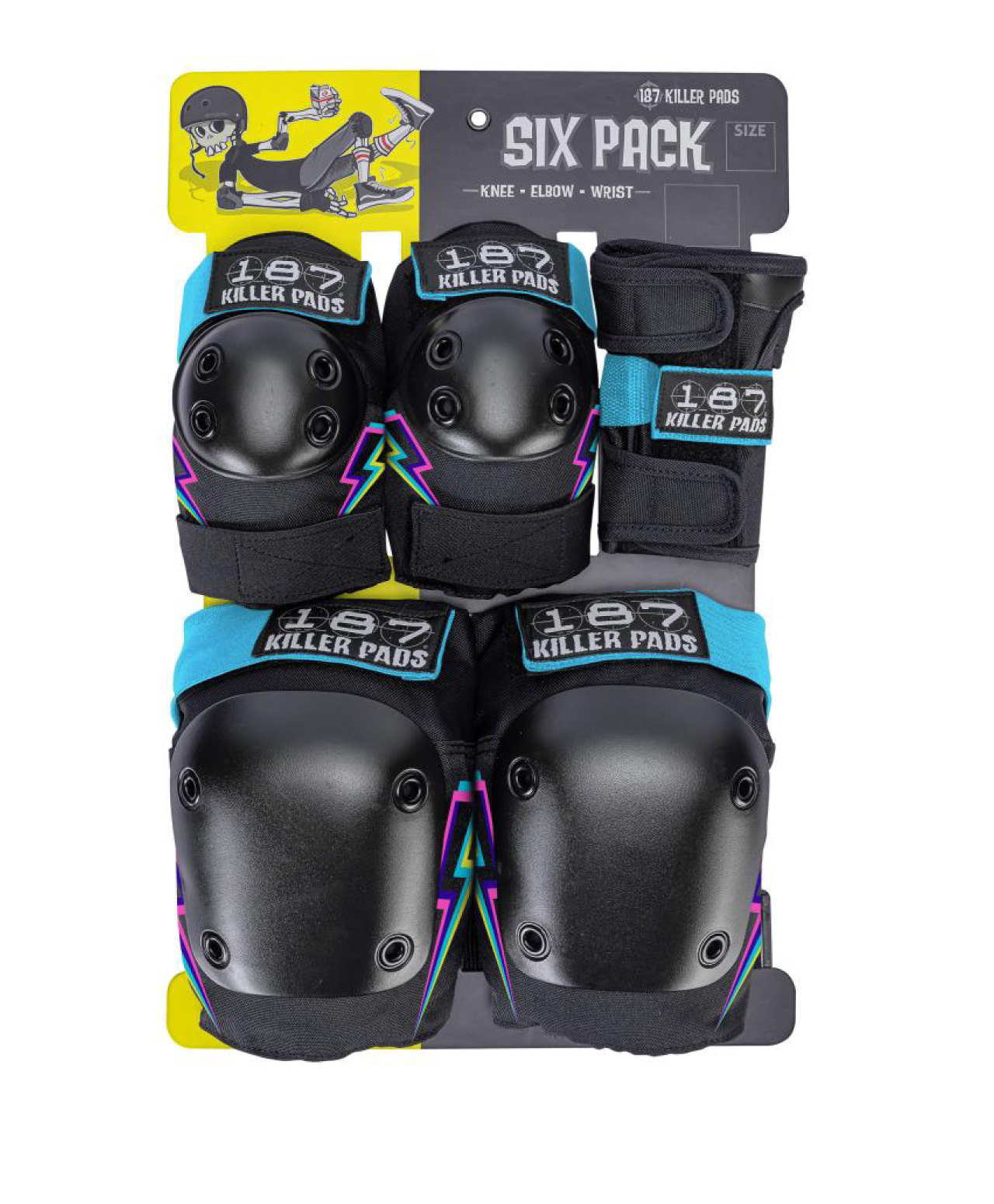 187 KILLER PADS JUNIOR SIX PACK SET ELECTRIC BOLT