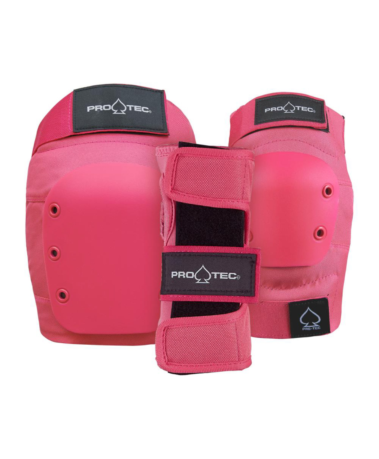 PRO-TEC STREET GEAR ADULT 3-PACK OPEN PAD SET PINK